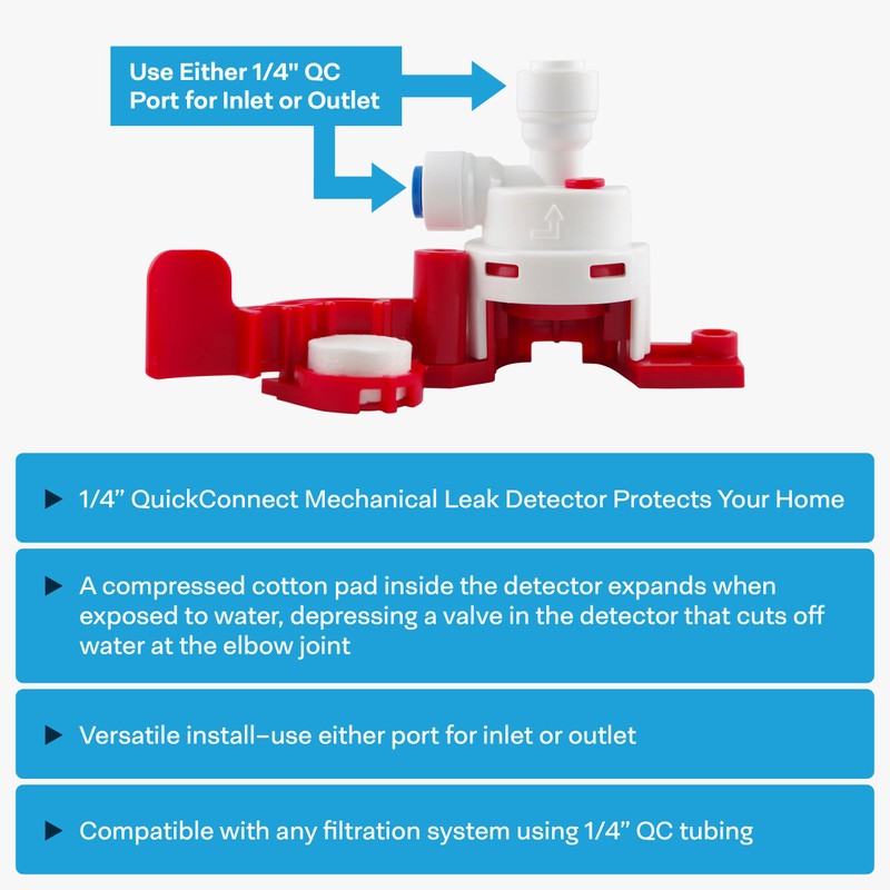SpiroPure SP-LD100 Mechanical Leak Detector for Undersink Water Filtration and