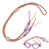 Replacement Bungee Cord Straps for Swim Goggles (Pink Purple Blue)