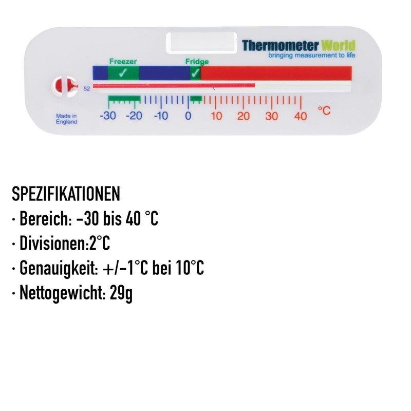 Freezer/Fridge Thermometer - Refrigerator Chiller Cooler Temperature gauge - **Two