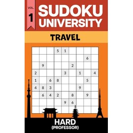Sudoku University - Professor Vol. 1 (Travel Edition): Travel Size 5x8 Hard Sudoku Puzzle Book with 300+ Puzzles, Answer Key Included