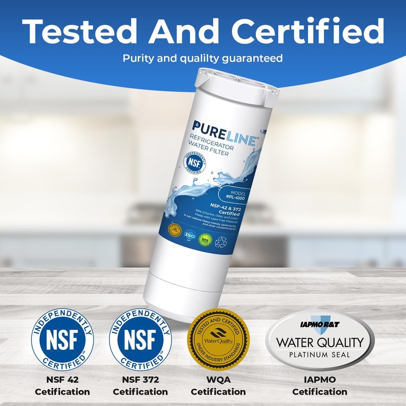 Pureline XWF Refrigerator Water Filter, Replacement for GE XWF, NSF-42