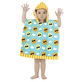 COUNTRY CLUB Kids and Baby Hooded Beach Swimming Bath Poncho Towel - Ages 18 months to 6 Years - 9 Designs Little Lions and Lionesses Sunshine Shells Unicorn Mermaid and more