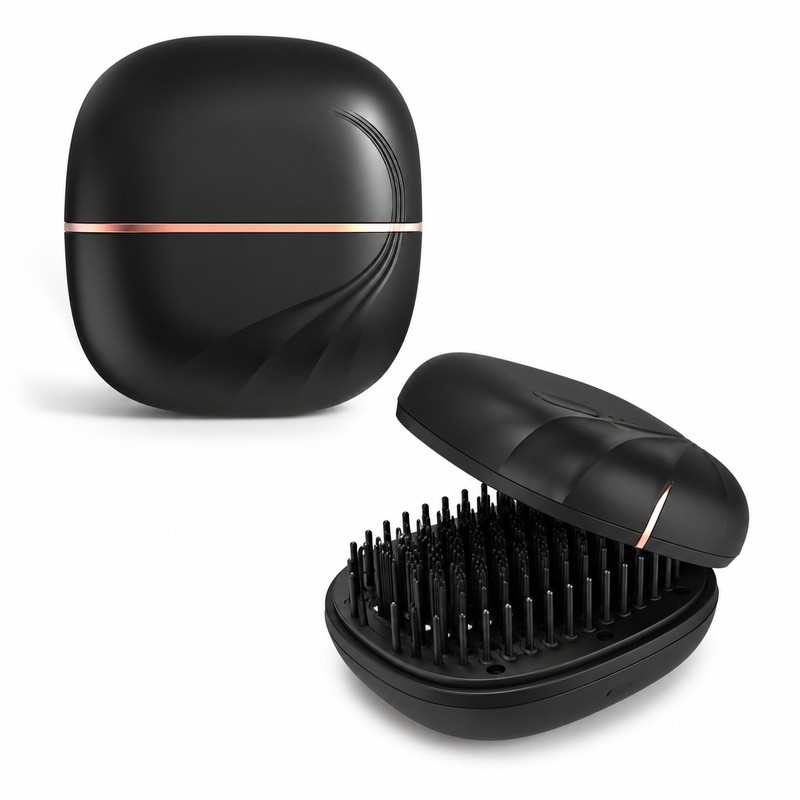 Cordless Hair Straightener Brush for Travel – Rechargeable Mini Ceramic
