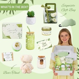 Cestas de regalo para mujeres, regalos de cumpleaños para mujeres, paquete de cuidado relajante de spa para mejor amiga, juego de regalo inspirador de condolencias para ella, mamá, esposa, novia
