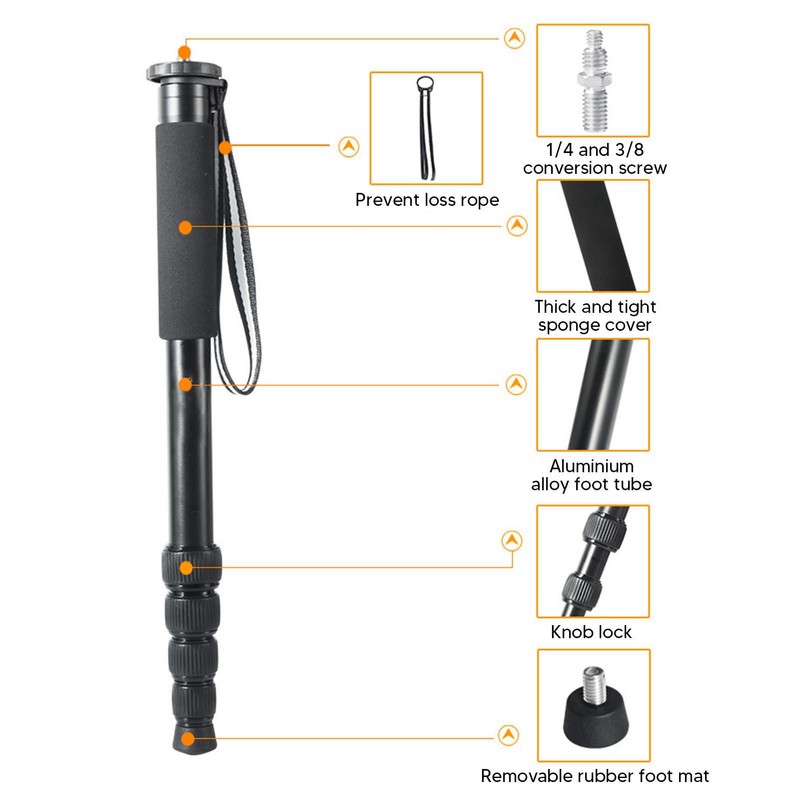 Camera Monopod Heavy Duty Steady Photography Outdoor Portable Lightweight Extension