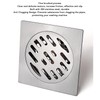Square Shower Drain Kit 4.3in Stainless Steel Anti Clogging Odor