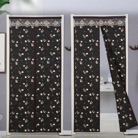 Entryway Windproof Curtain - Draft Blocker & Thermal Barrier for Heating Windbreak Gray