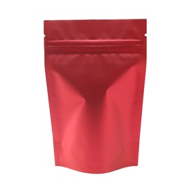 QQ Studio 100PCS Matte Double-Sided Colored Stand-Up Resealable QuickQlick™ Bags (14x20cm (5.5x7.9"), Red)