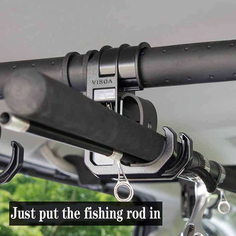 LITTLEMOLE Car Fishing Rod Rack Hooks, 2 Pairs