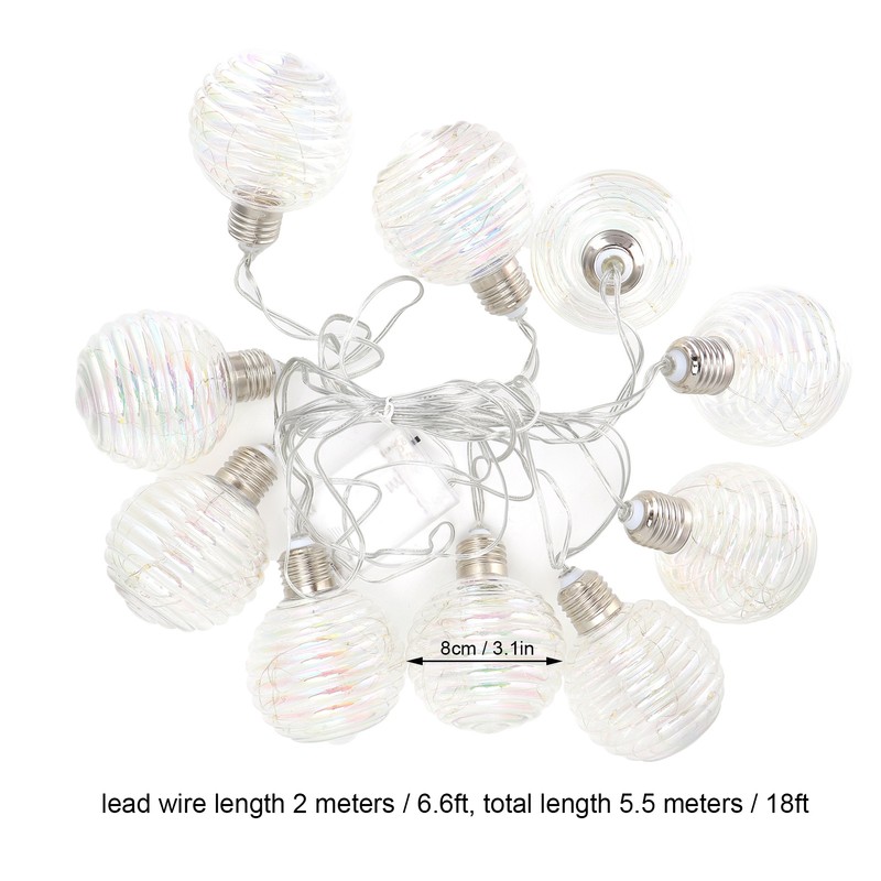 18ft Copper Wire Bulb Light LED USB Or Battery Powered