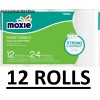 MOXIE 12 Double Rolls = 24 Regular Rolls White 12-Count