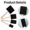 10 PCS Sponge Brushes, Black Foam Paint Brushes with Wood