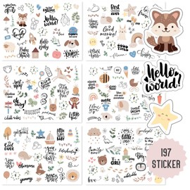 Sticker Wedding Guest Book Sticker Photo Album Scrapbook Wedding Registry Office Green Eucalyptus (Baby)