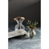 Mud Pie Ruffled Gold Glass Vase, Large, 7 1/2" x