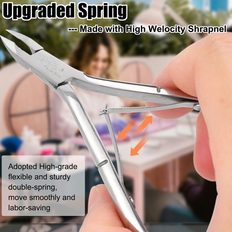 LePinko 4 Packs Upgraded Cuticle Trimmer kit, Sharp Dead Skin