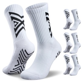 Football Socks 2 Pairs Football Socks Unisex Socks Non-Slip Design Universal Scale 39-46 Cotton Football Socks Men Tape Design Football Socks Men, 3 pairs