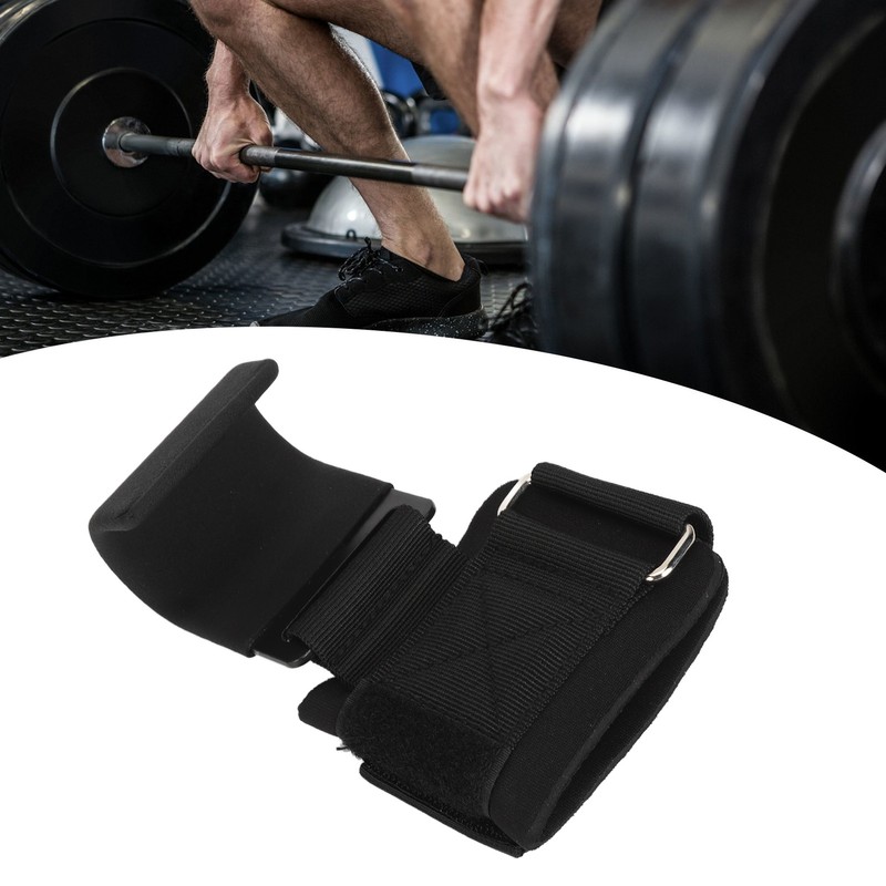 Weight Lifting Hooks Heavy Duty Lifting Wrist Strap Anti Slip
