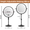 Erlingeryi 9" Magnifying Mirror with Lights 20X, Height Adjustable Lighted