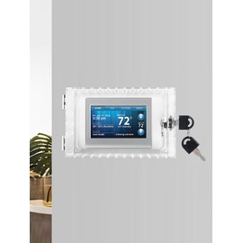 Universal Thermostat Box with Key,Thermostat Guard,Large Clear Thermostat Cover for Thermostat on Wall,Thermostat Guard for Thermostat on Wall Fits Thermostats 7H x 4.5W inches or Smaller