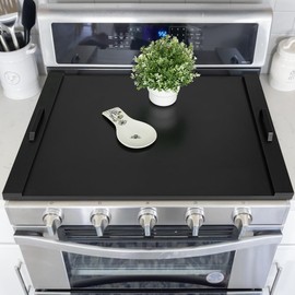 Hanobe Stove Noodle Board Cover: Black Gas Electric Cover Top Stovetop Wood for Home Kitchen Oven Large
