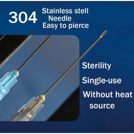 21g 1 Inch Needle, 21 Gauge Needles 1 Inch, 21 Gauge 1 Needle for Scientific Labs, （100Pack）Industrial Dispensing Accessories
