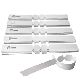 BEADNOVA Tree Tags Plastic Plant Labels Wrap Around Hanging Tags Tree Markers Signs Nursery Labels for Plants Garden (120Pcs, White)