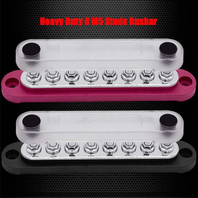 8 x M5 (#10) Studs Power Distribution Block Bus Bar