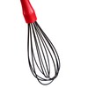 Natural Home Molded Bamboo Silicone Whisk, 12-Inch, Red