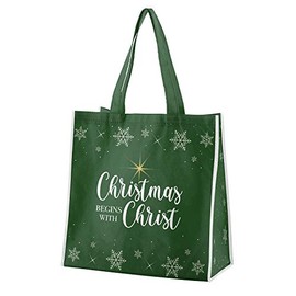 Creative Brands Nylon Tote Bag, Christmas Begins with Christ