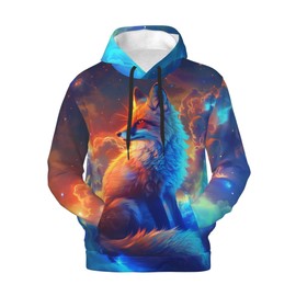 Cool Hoodies for Men Funny Mens Hoodies Men's Novelty Hoodies 3D Print Pullover Hooded Sweatshirt Hoodies with Big Pockets
