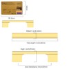 Amerdeco 10 Pack Brushed Gold Cabinet Pulls 4 Inch(102MM) Hole
