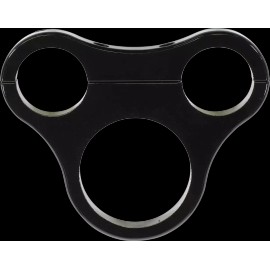 Drag Specialties 1.5" T-Bar Gauge Mount Gloss Black For Mini Gauge 2210-0565