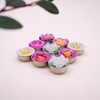 9 Assorted Big Glitter Flower Scented Tealights in a Gift