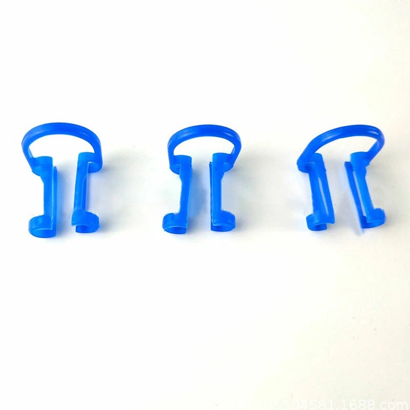 CAREPACY 10pcs Dental Dentist Cotton Roll Holder Blue-Disposabl