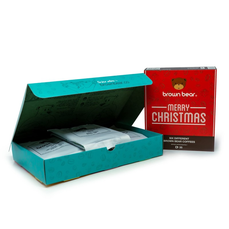 Brown Bear Christmas Coffee Beans Gift Set - 6 Blends