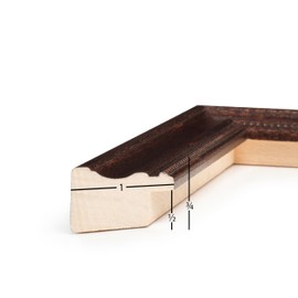 Frame USA 16x20 Picture Frame, Brown with Beaded Detail, Boardroom Series, Wall Hanging Frame with High Clarity Plexiglass