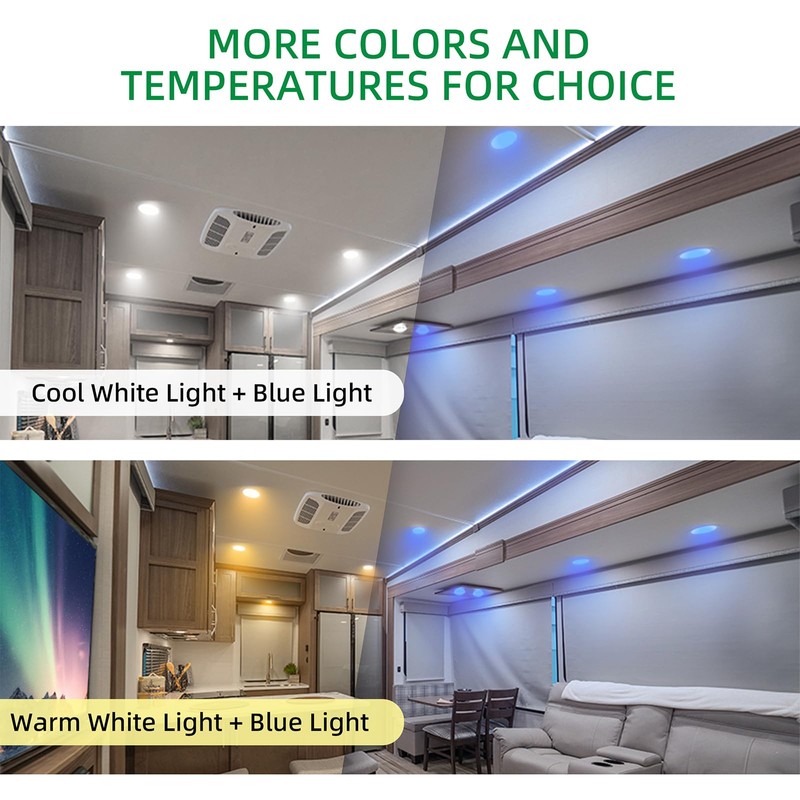 ULITECO RV Ceiling Light 12V, 4.5Inch RV Light Interior, Dimmable
