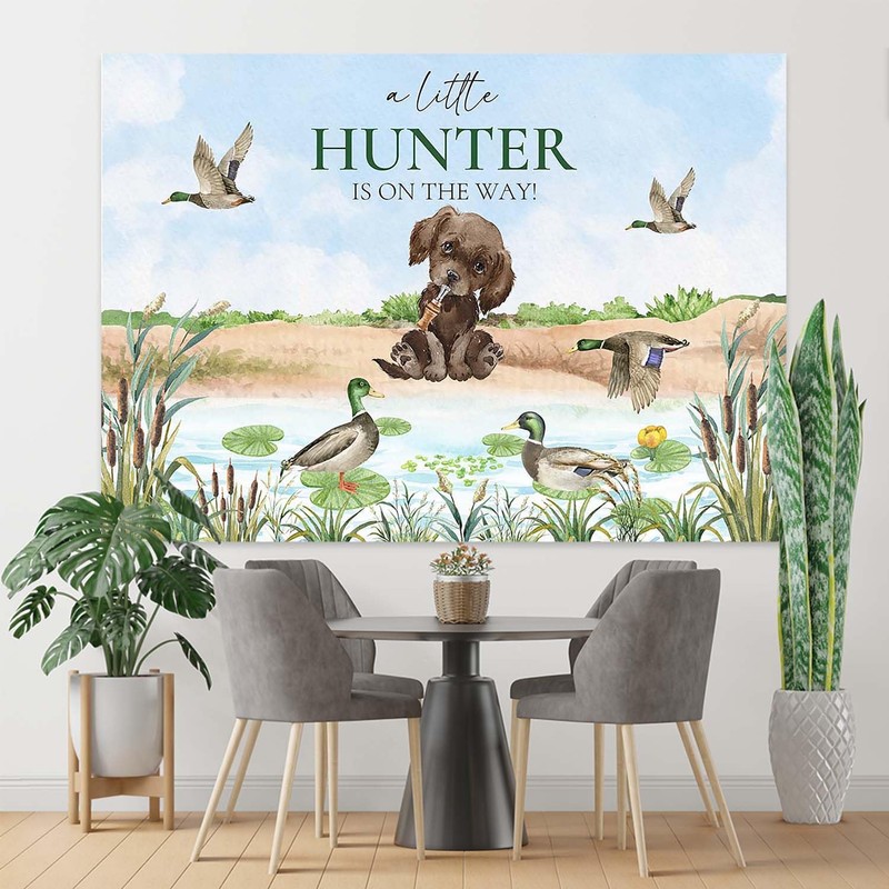 Joliaco Duck Hunting Baby Shower Backdrop Hunter Dog Baby Shower
