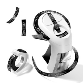 Embossing Label Maker, Embossed Label Maker with-Tape, Retro Embosser, Vintage & Portable Labeler, 1 Roll Black 3D Plastic Embossing Labeling Tape, Child DIY Crafting, Easy Use Manual Embosser