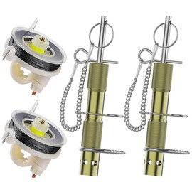 TFFUAM 2 Pcs Perimeter Trip Alarms with Trip Wire,Camping Trip Wire Alarm Device,Early Warning Security System for Camping Hiking and Property Safety/Bear Deterrent,Use 209 Primers (Green)