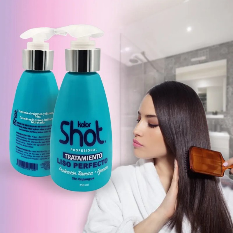 Kit Tratamiento Liso Protector De Calor + Keratina 5 Pzas