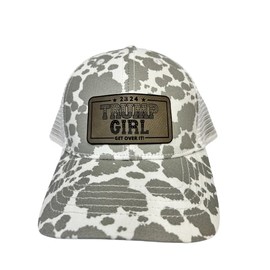 Yes, I am a Trump Girl Baseball Hat - Trucker Hat for Women - Stylish Cute Baseball Cap Women (Cow Print)