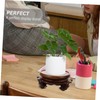 Mobestech Indoor Display Stand for Vases Decor Rustic Wood Base
