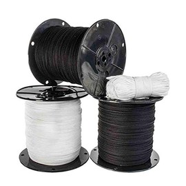 GOLBERG Cotton Tie Line – 1/8 Inch Unglazed Multipurpose Utility Trick Line – Polyester Core, Low Stretch – Theatrical Projects, Décor, and Commercial Use (100 Feet, Black)