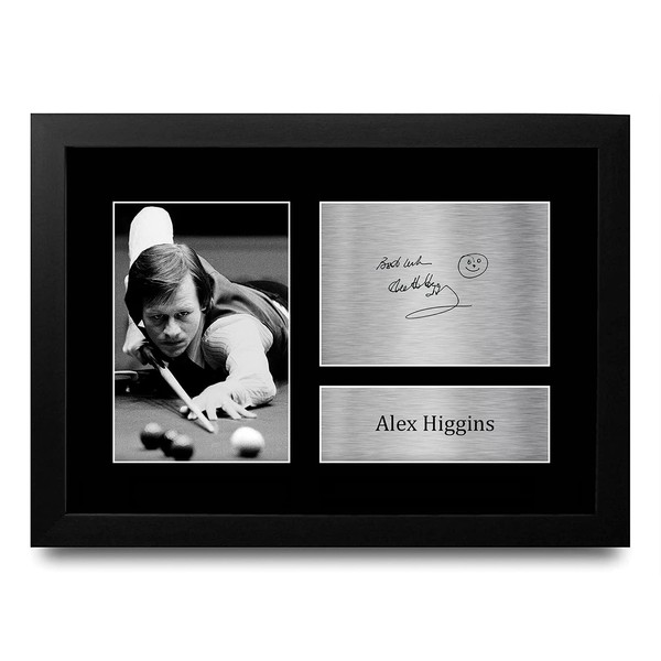 HWC Trading FR A4 Alex Higgins Snooker Gifts Printed Signed