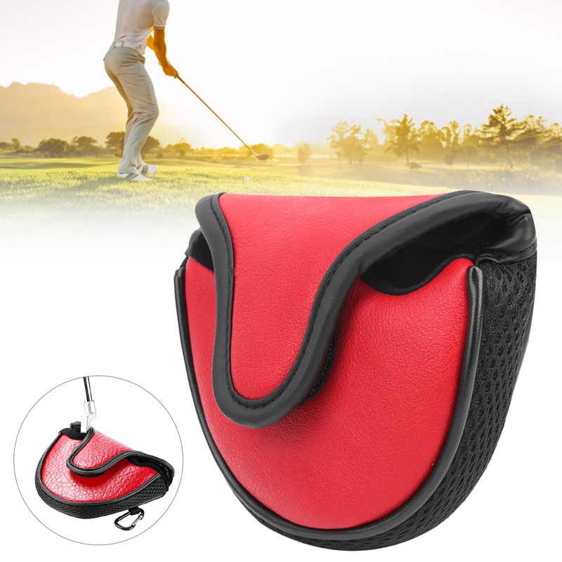 Golf Putter Protection Covers Headcover Semicircle PU Leather Guard Waterproof