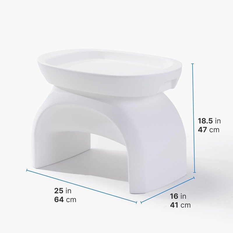 Step2 Vero Side Table with Serving Tray, Outdoor/Indoor Waterproof Patio