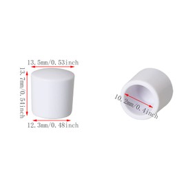 Door Stop Bumper Tips DGBRSM 8pcs White 0.4 Inch Door Rubber Stop Bumper Replacement Stopper Tips Caps Protect Doors & Wall Household Door Stopper Tips Caps