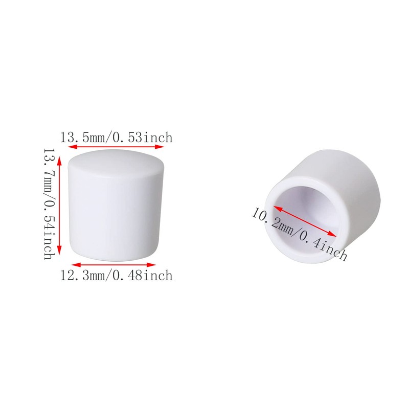 Door Stop Bumper Tips DGBRSM 8pcs White 0.4 Inch Door