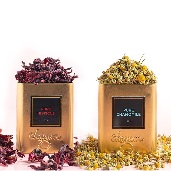 CHAYAM Soothing Chamomile & Hibiscus Tea Set | 30g Each